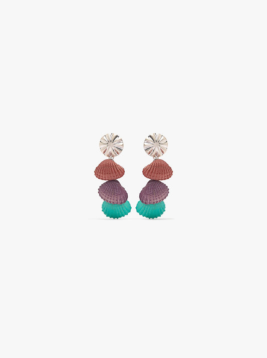 Earrings With Multicolor Shell Effect