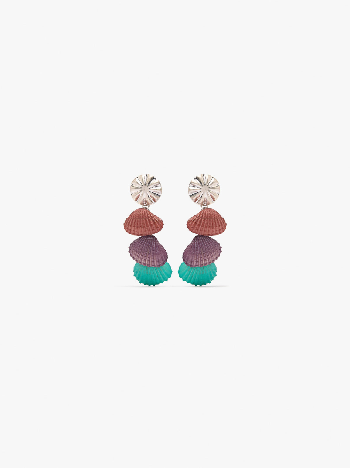 Earrings With Multicolor Shell Effect