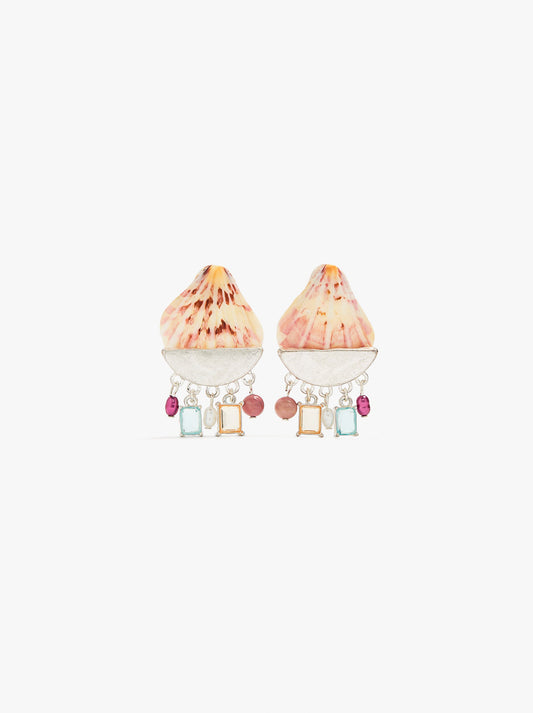 Shell Earrings With Stones