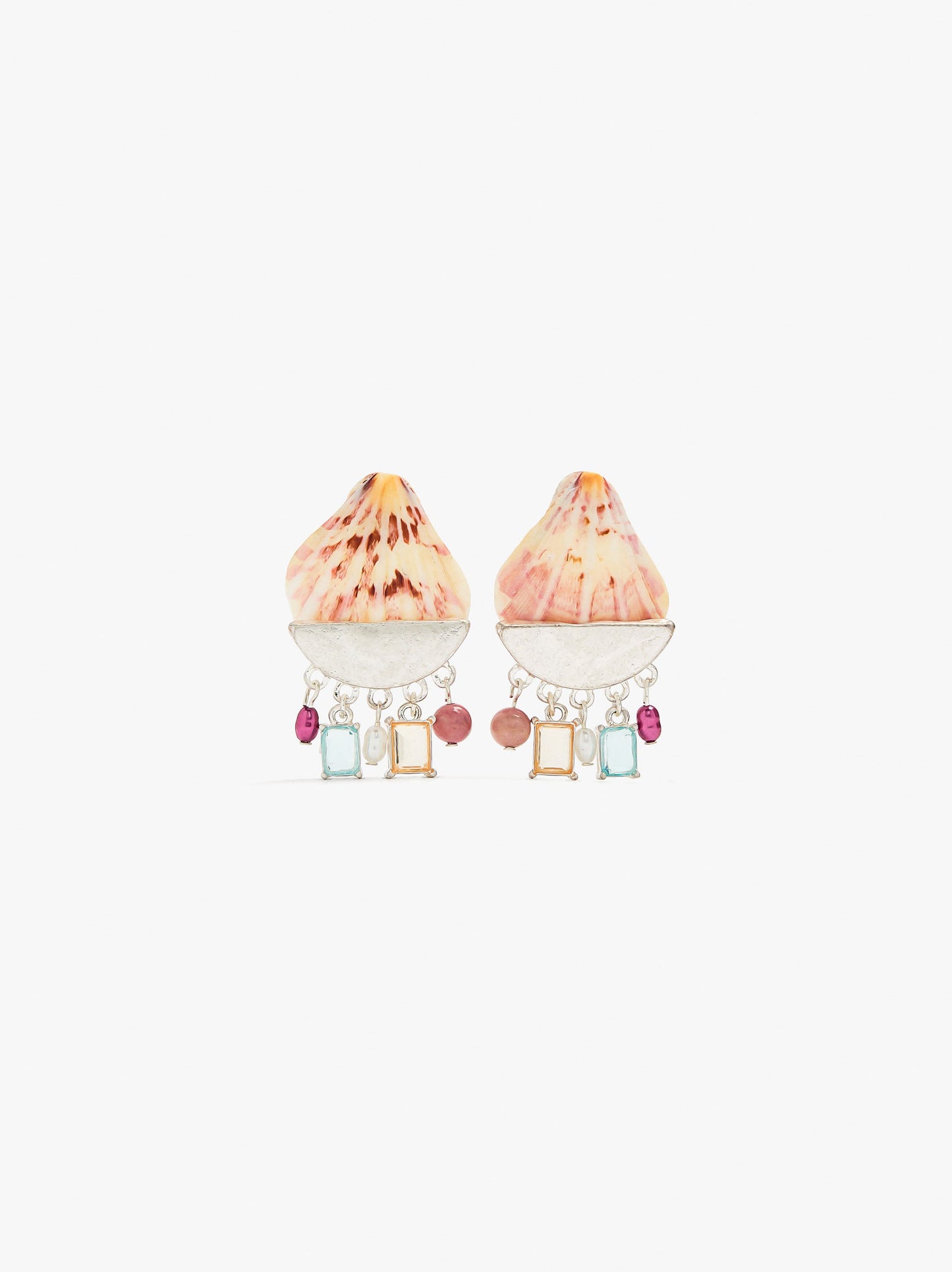 Shell Earrings With Stones