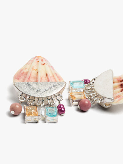 Shell Earrings With Stones