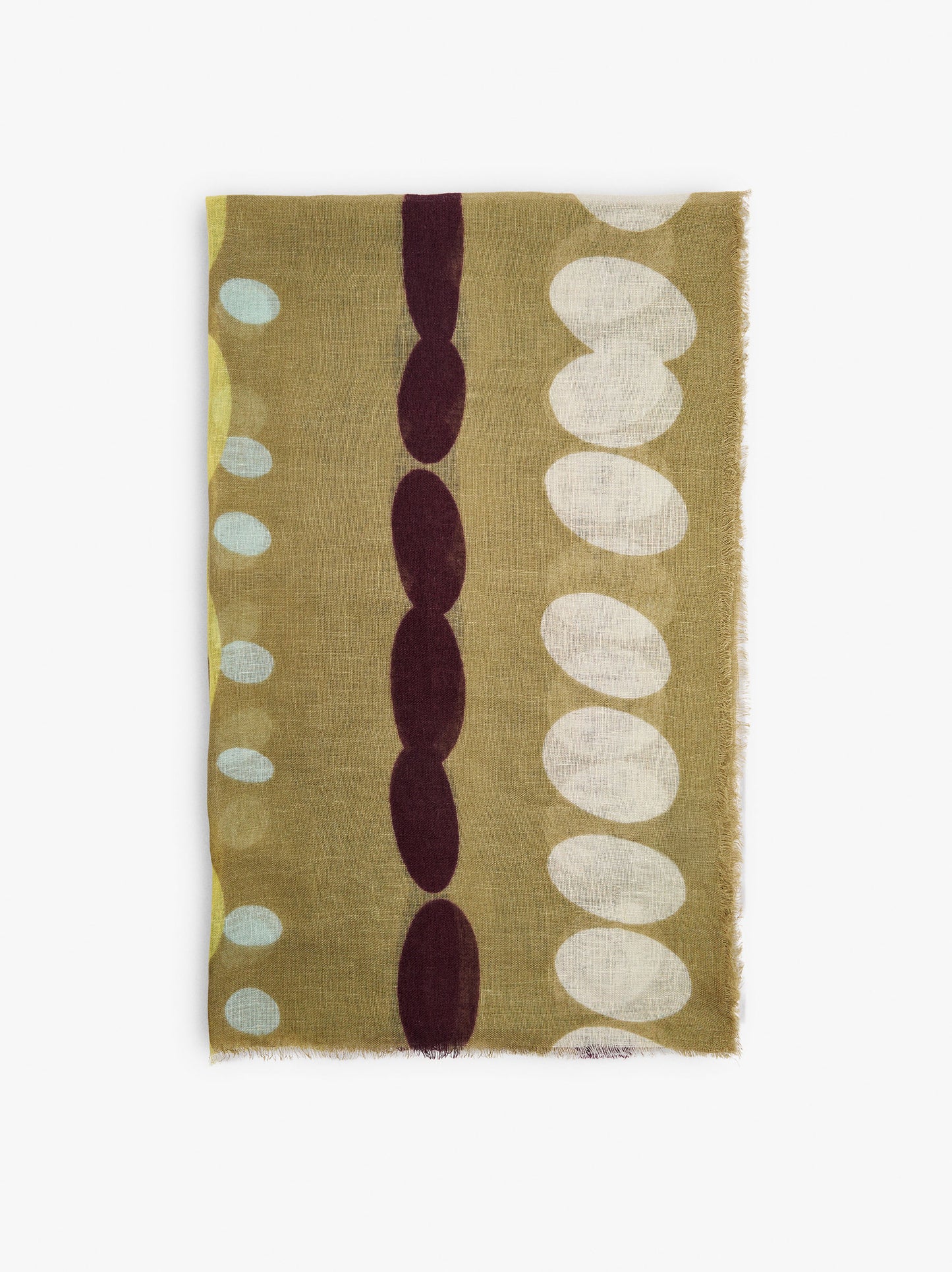Scarf Printed With Linen