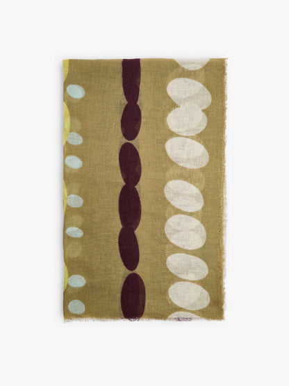 Scarf Printed With Linen