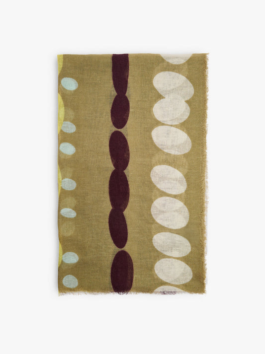 Scarf Printed With Linen