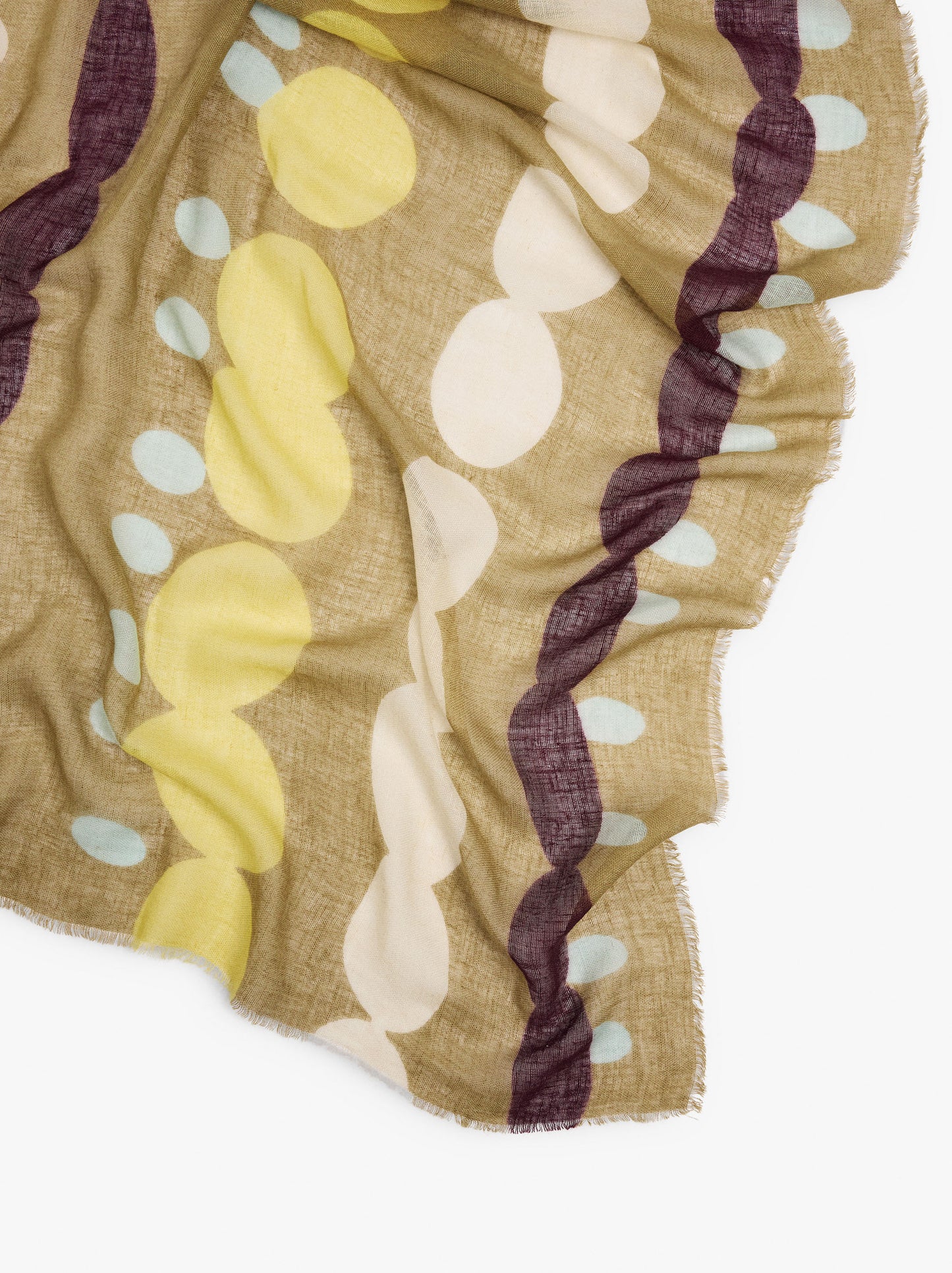 Scarf Printed With Linen