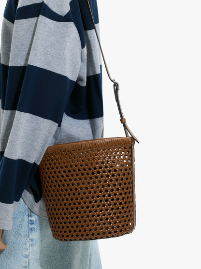 Braided Bucket Bag With Removable Bag