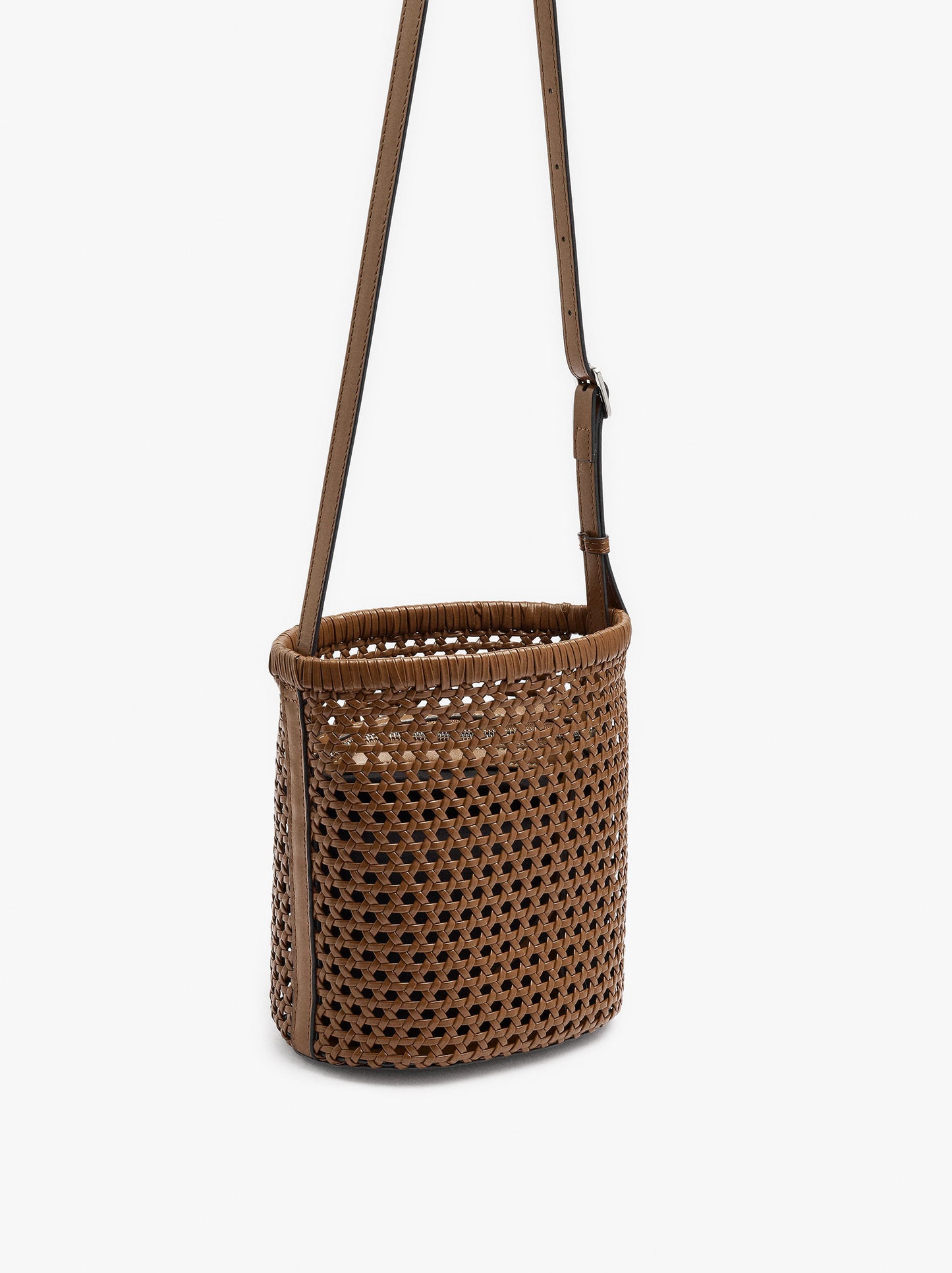 Braided Bucket Bag With Removable Bag