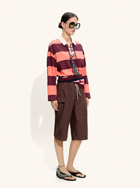 Sweatshirt With Stripes 100% Cotton