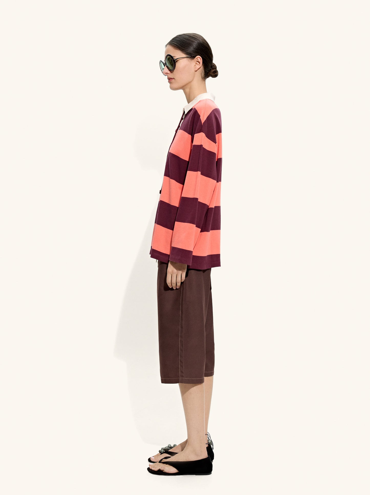 Sweatshirt With Stripes 100% Cotton