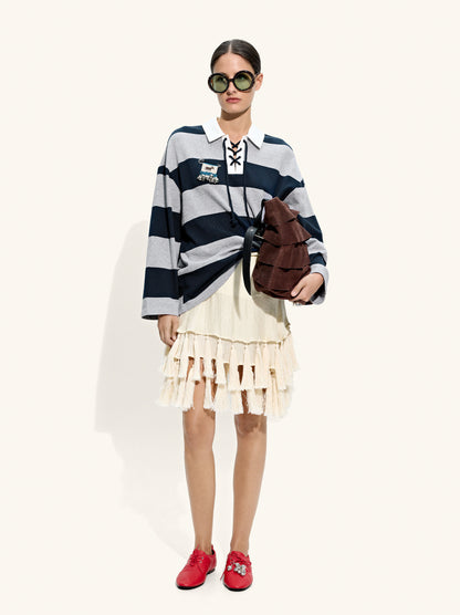 Sweatshirt With Stripes 100% Cotton