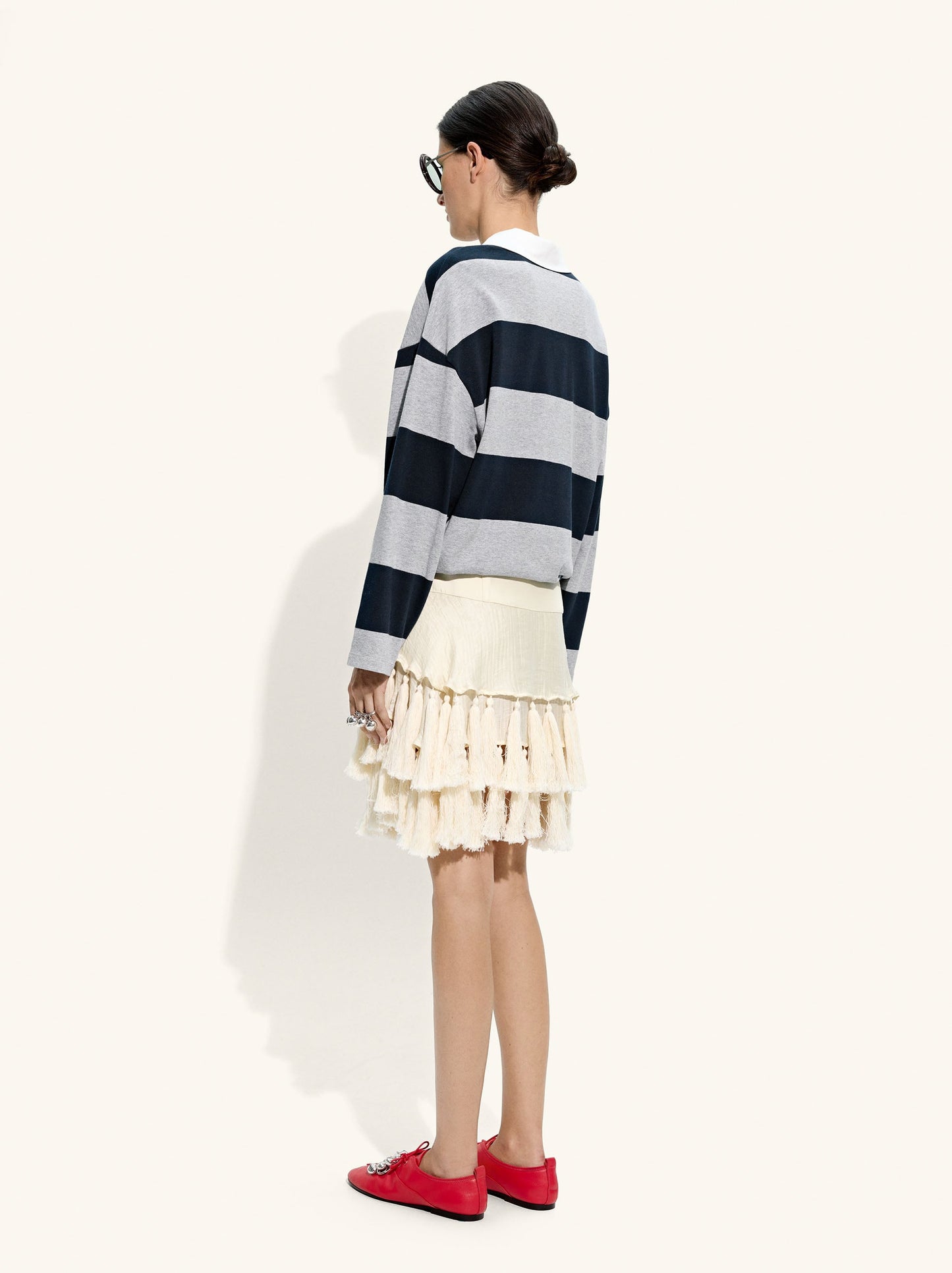 Sweatshirt With Stripes 100% Cotton