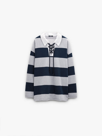 Sweatshirt With Stripes 100% Cotton