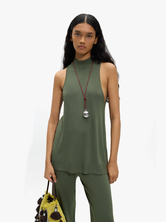 Halter Top With Mesh