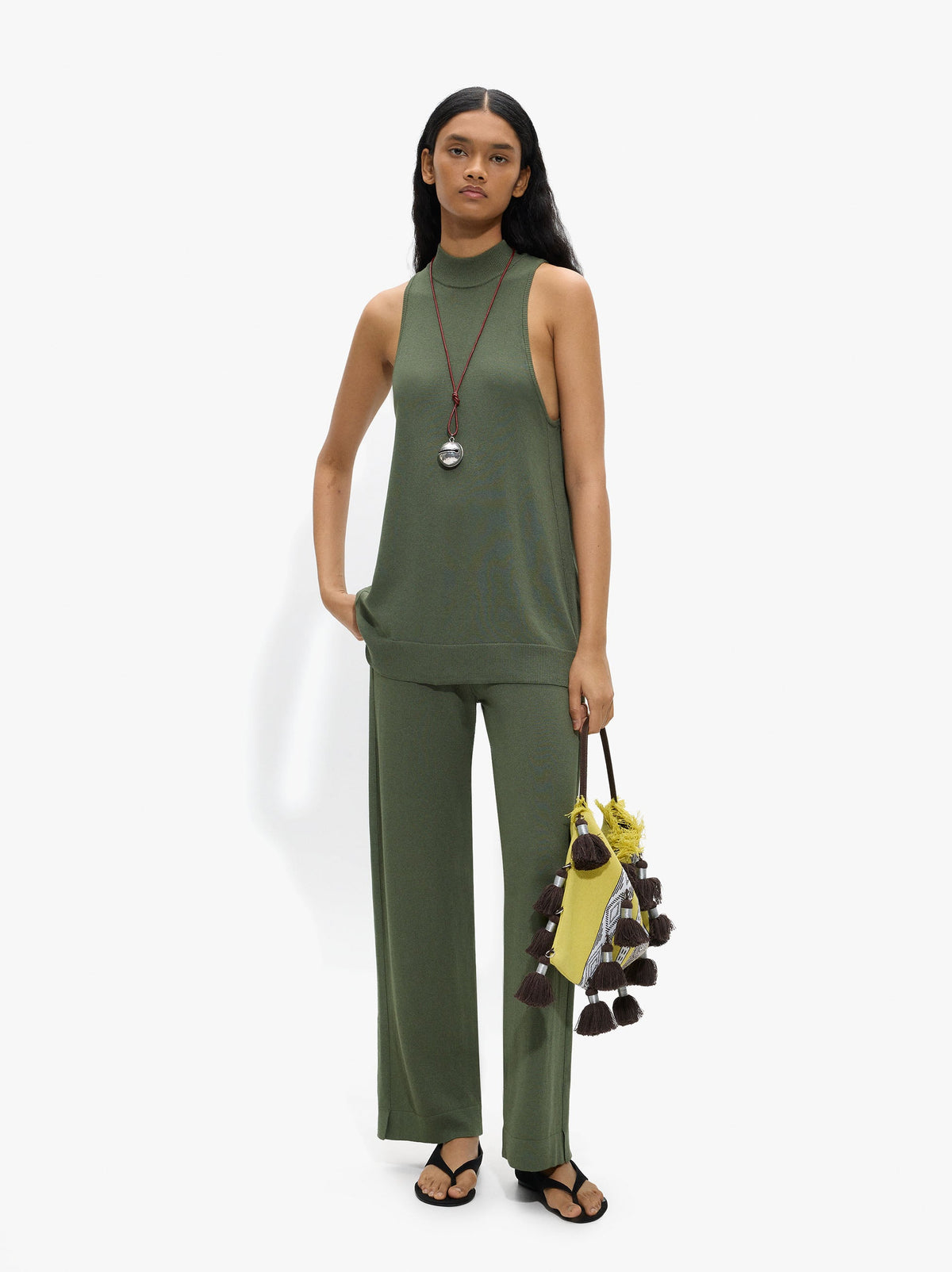 Halter Top With Mesh