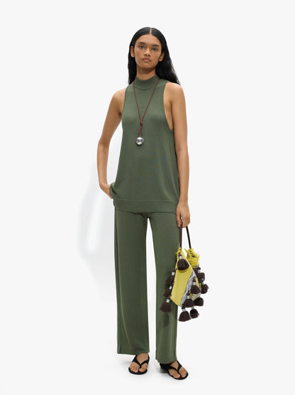 Fluid Trousers With Knit