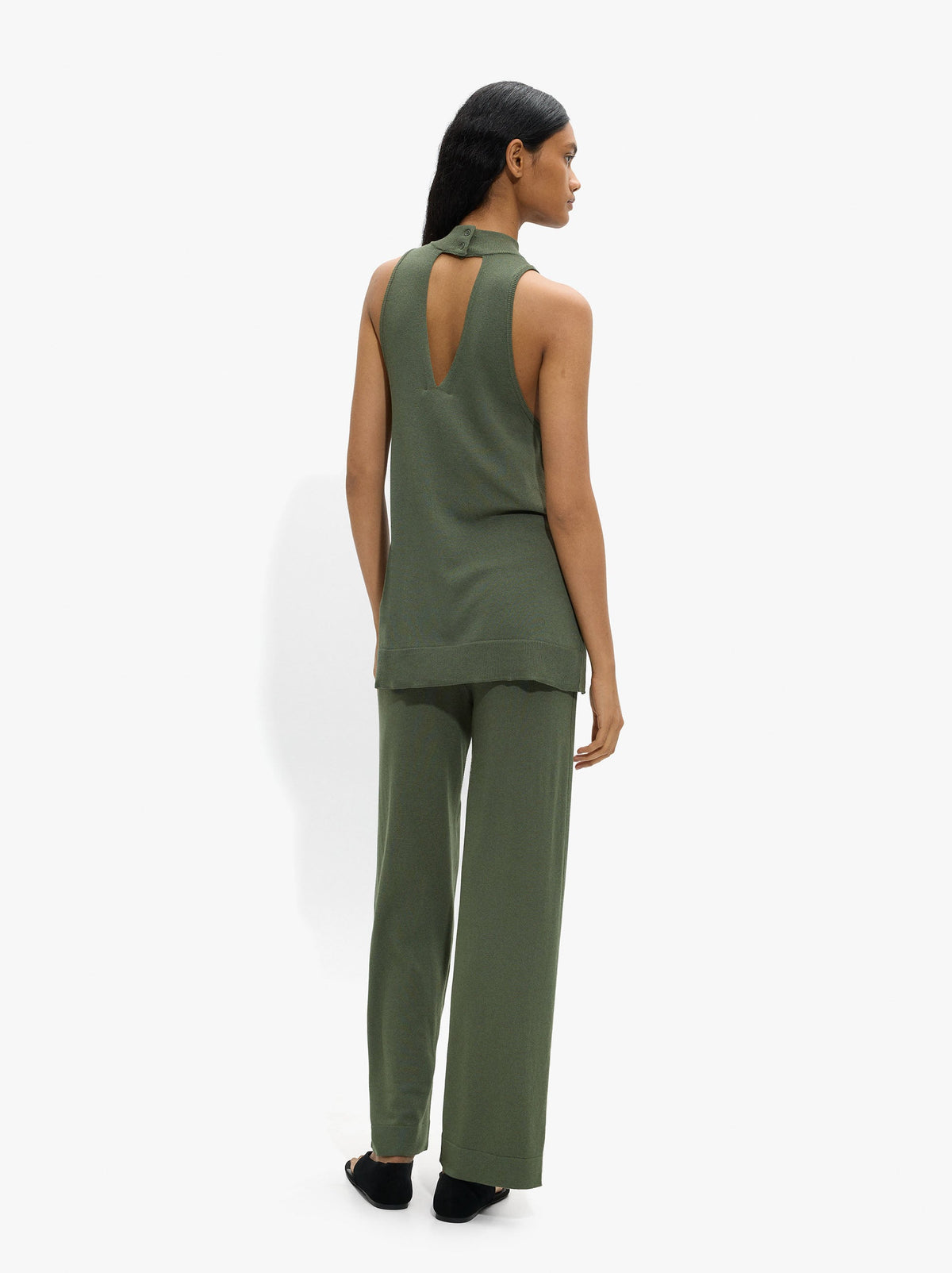 Fluid Trousers With Knit