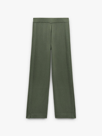 Fluid Trousers With Knit