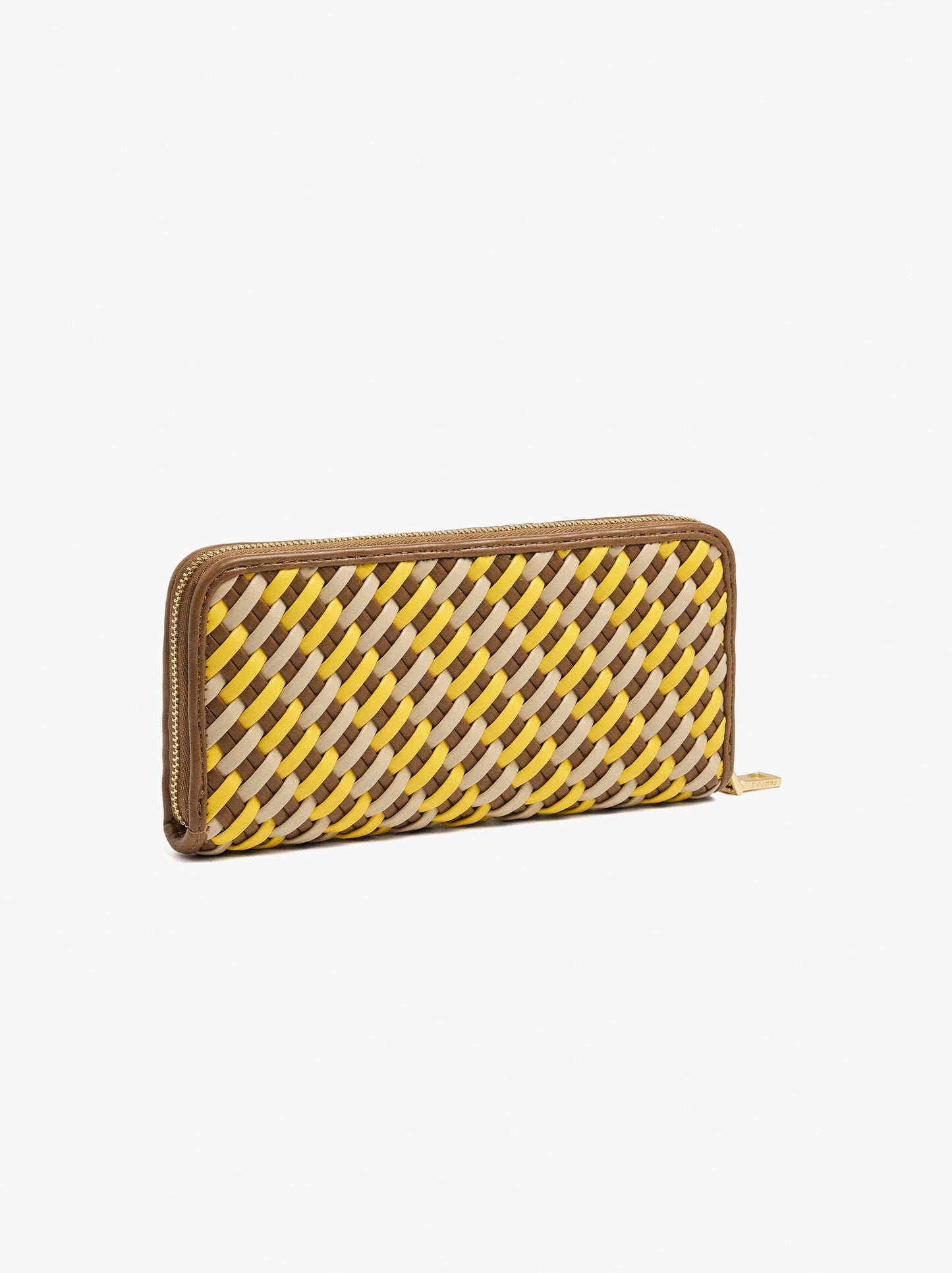 Braided Wallet With Zipper Closure
