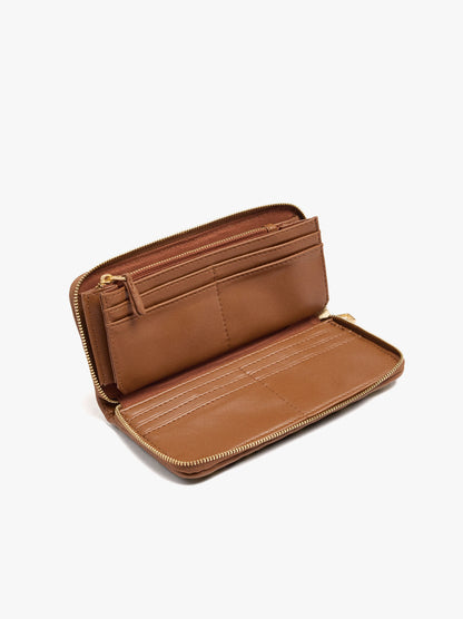Braided Wallet With Zipper Closure
