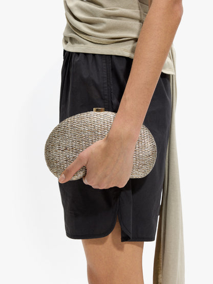 Party Clutch With Straw Effect