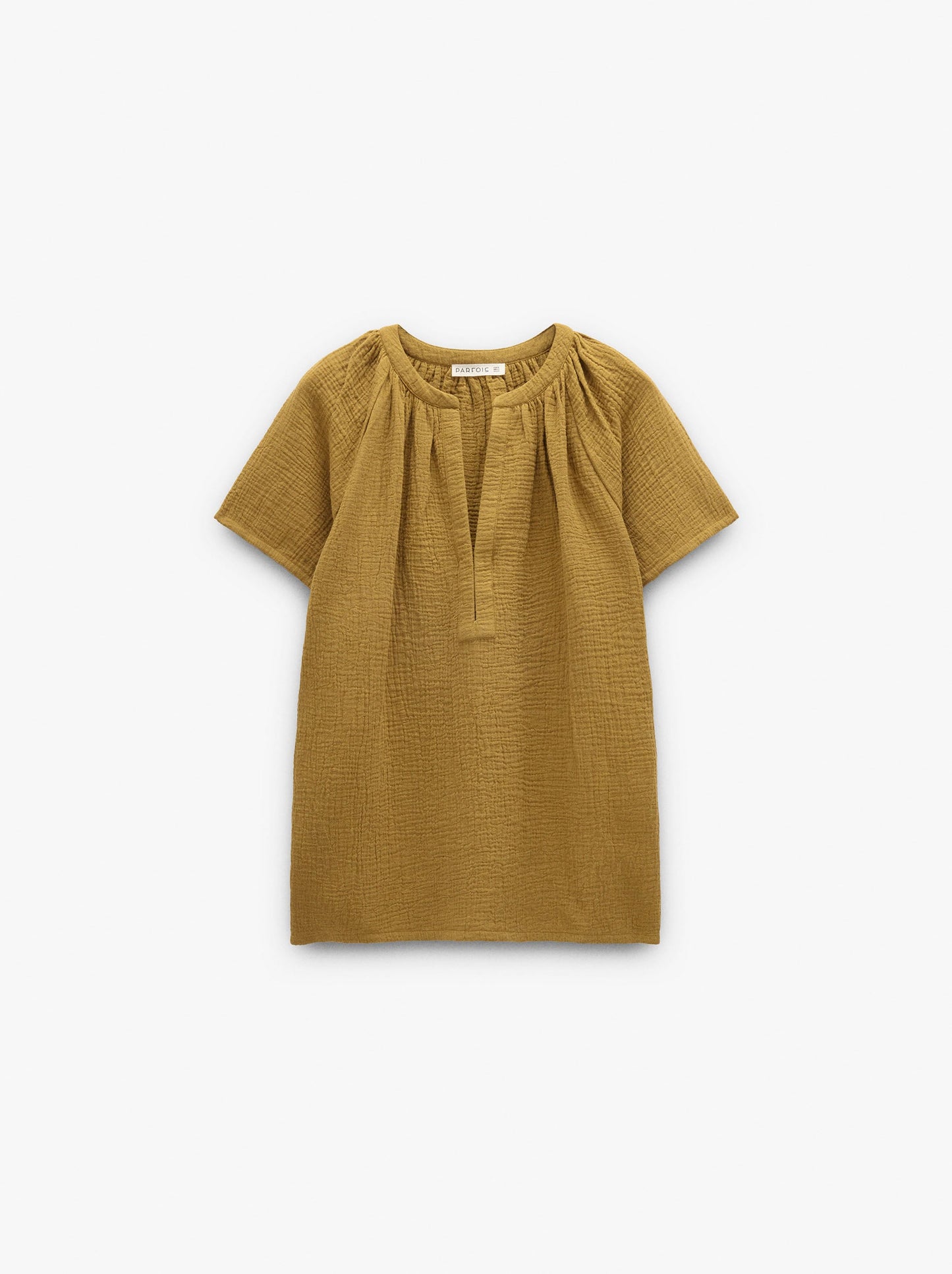 Blouse With Crinkled Effect 100% Cotton