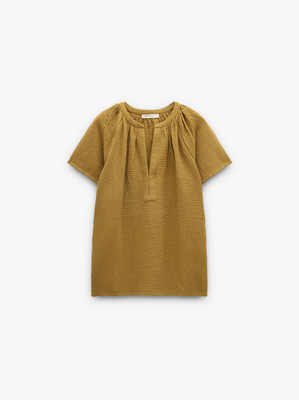 Blouse With Crinkled Effect 100% Cotton