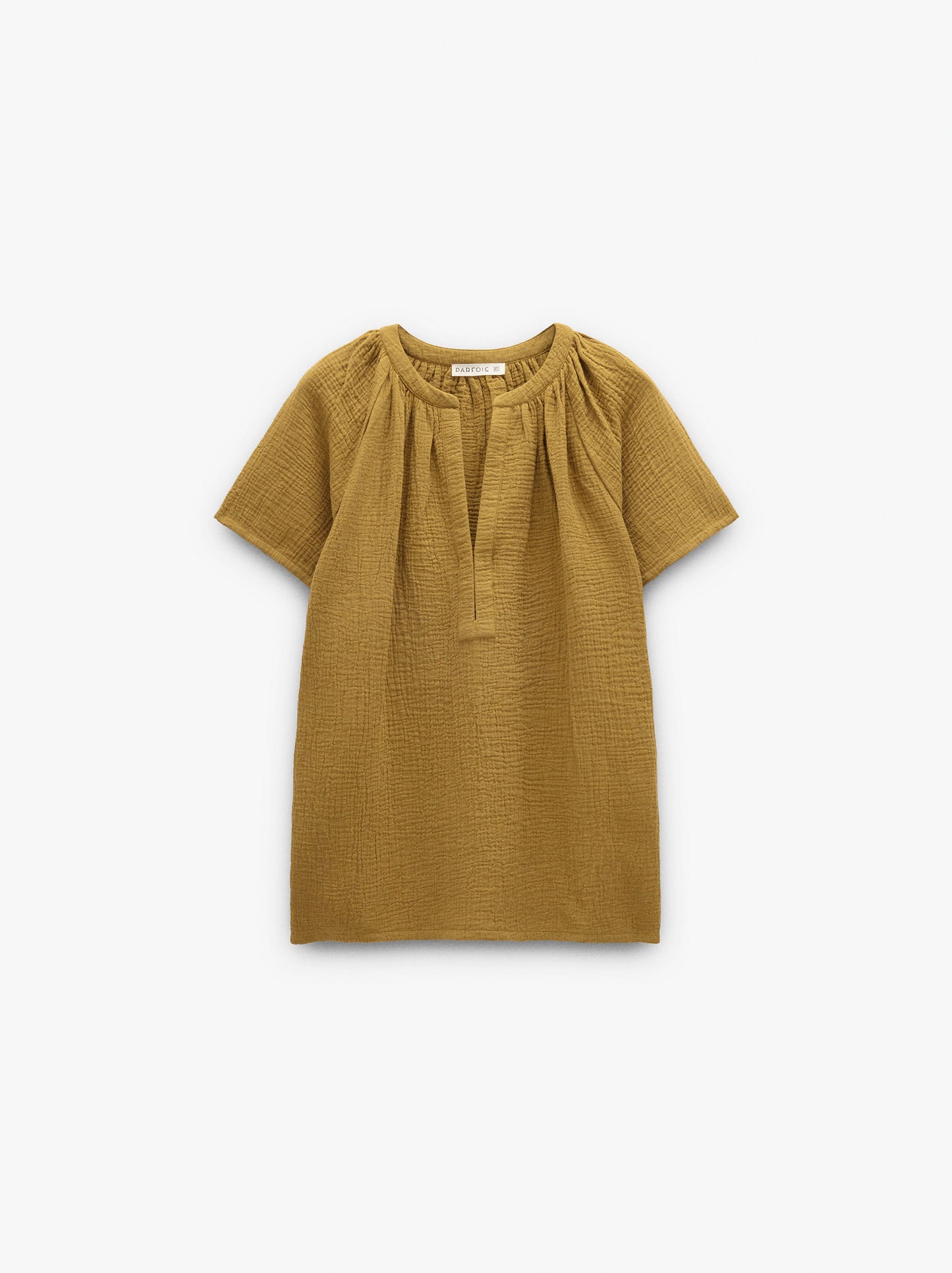 Blouse With Crinkled Effect 100% Cotton
