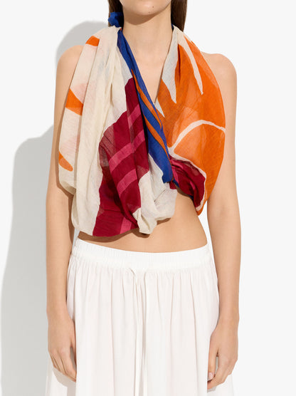Printed Scarf With 100% Cotton