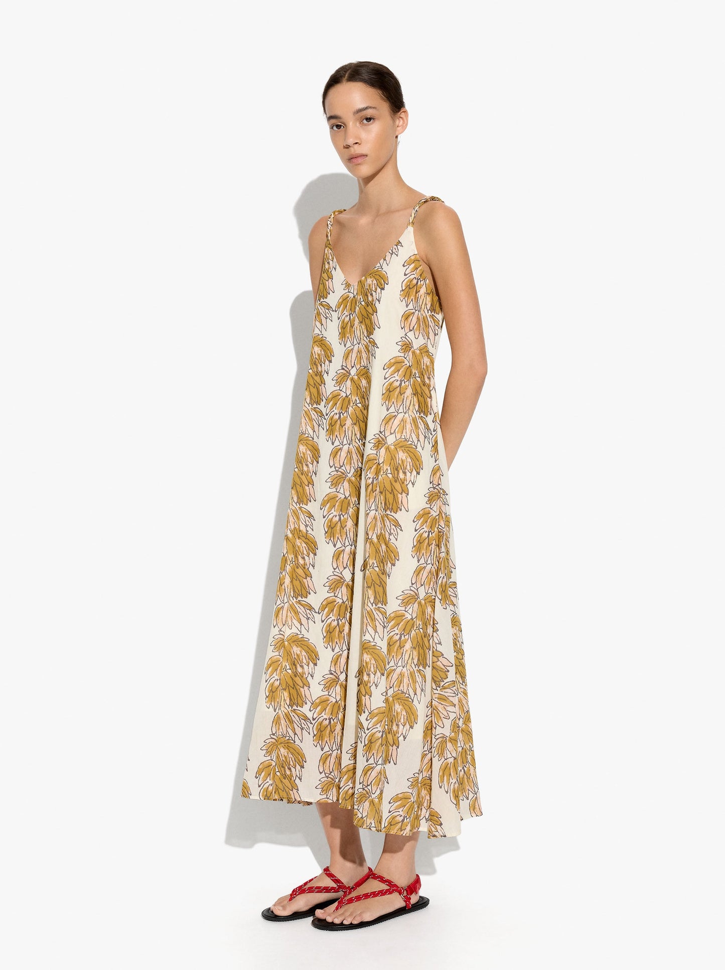 Long Dress With Straps 100% Cotton
