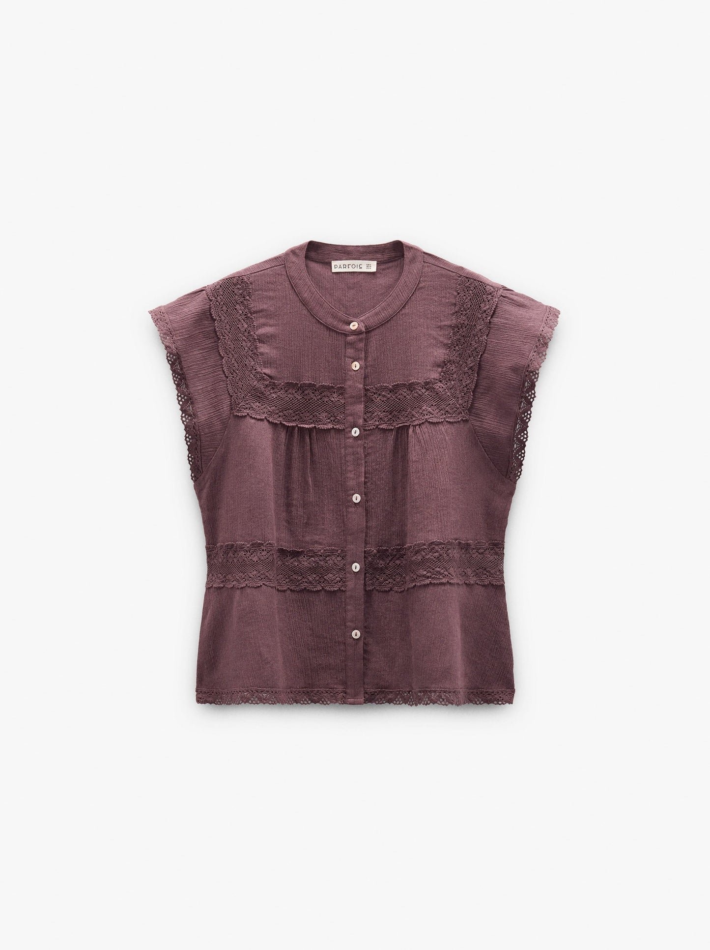 Blouse With Crochet Details 100% Cotton