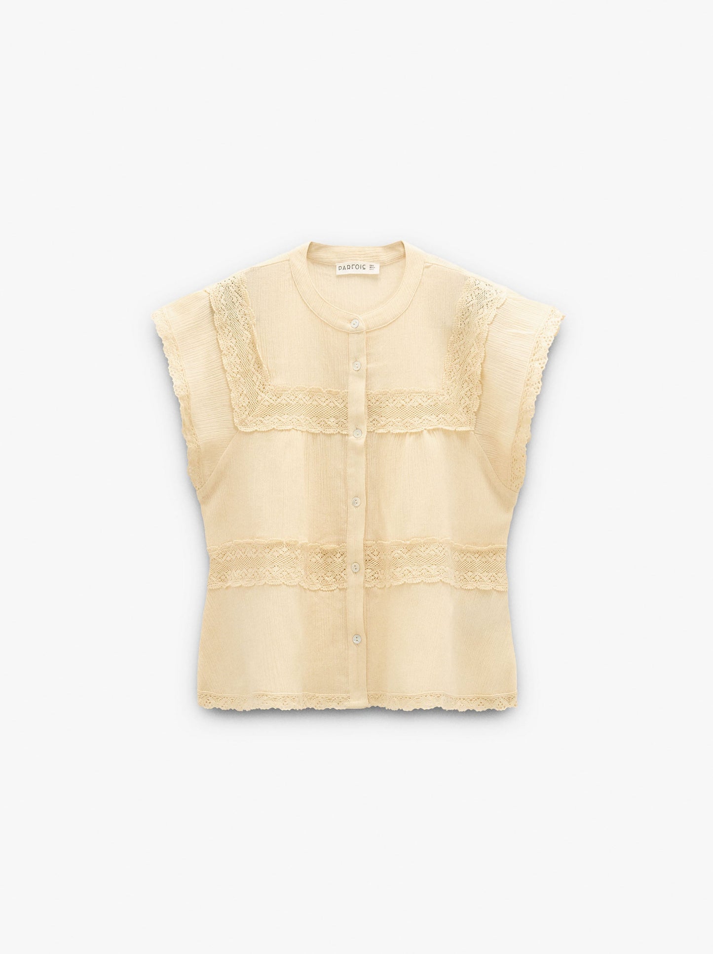 Blouse With Crochet Details 100% Cotton
