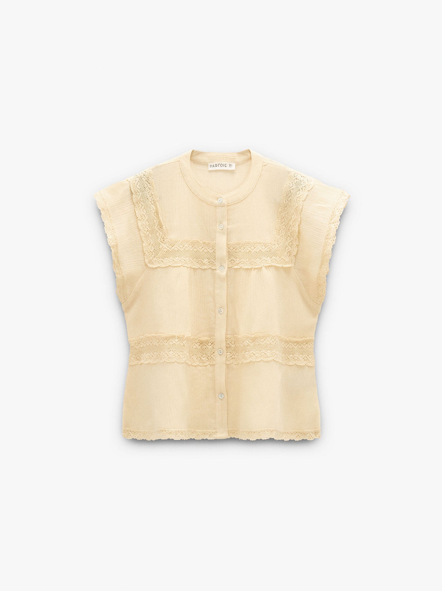 Blouse With Crochet Details 100% Cotton
