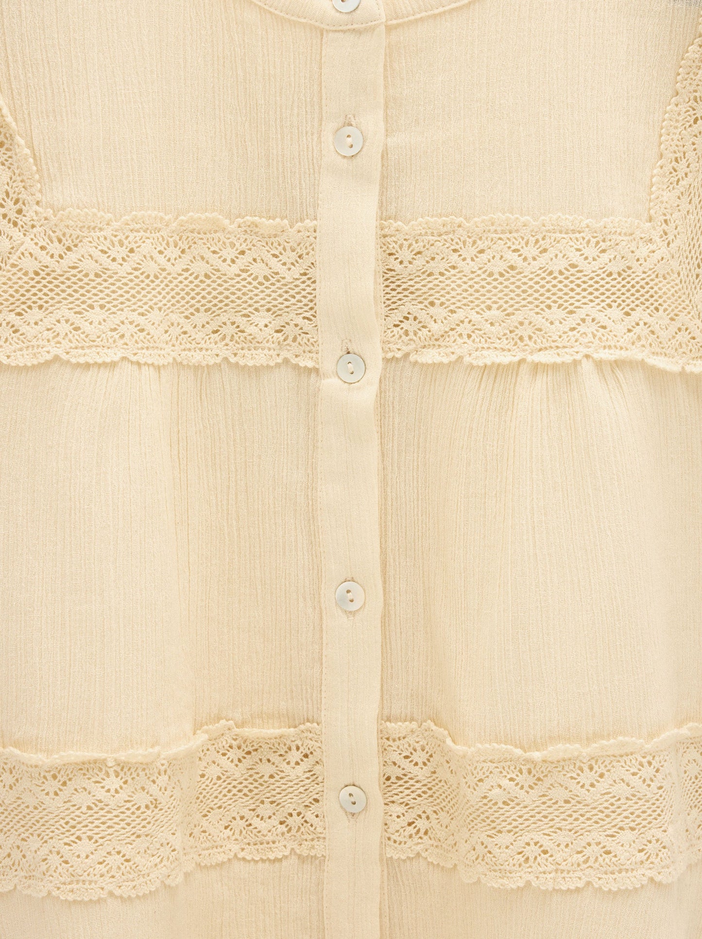 Blouse With Crochet Details 100% Cotton