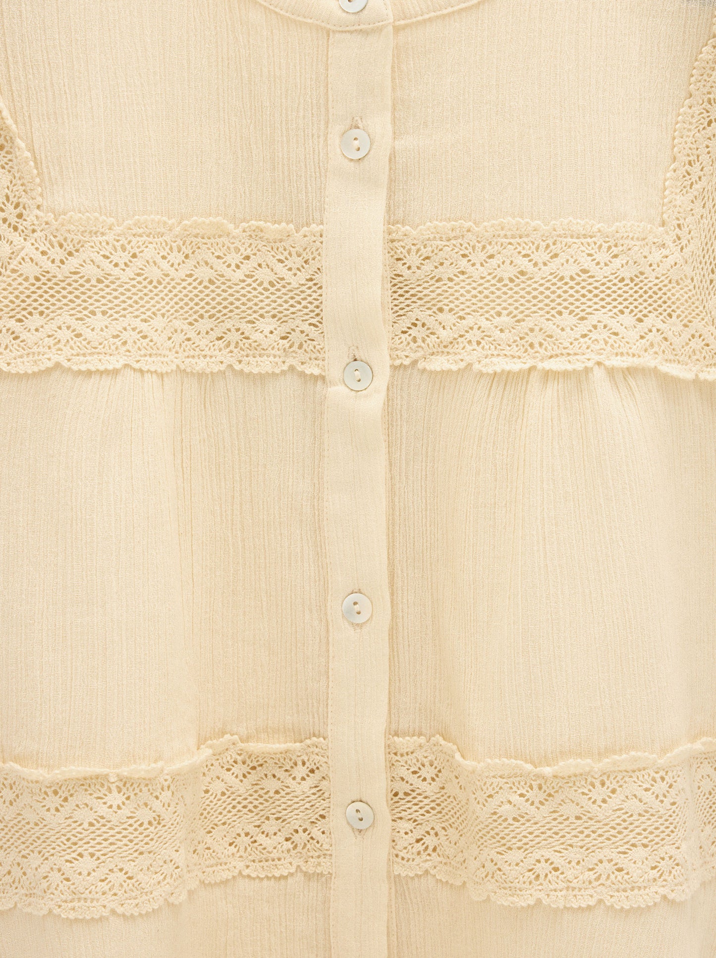 Blouse With Crochet Details 100% Cotton