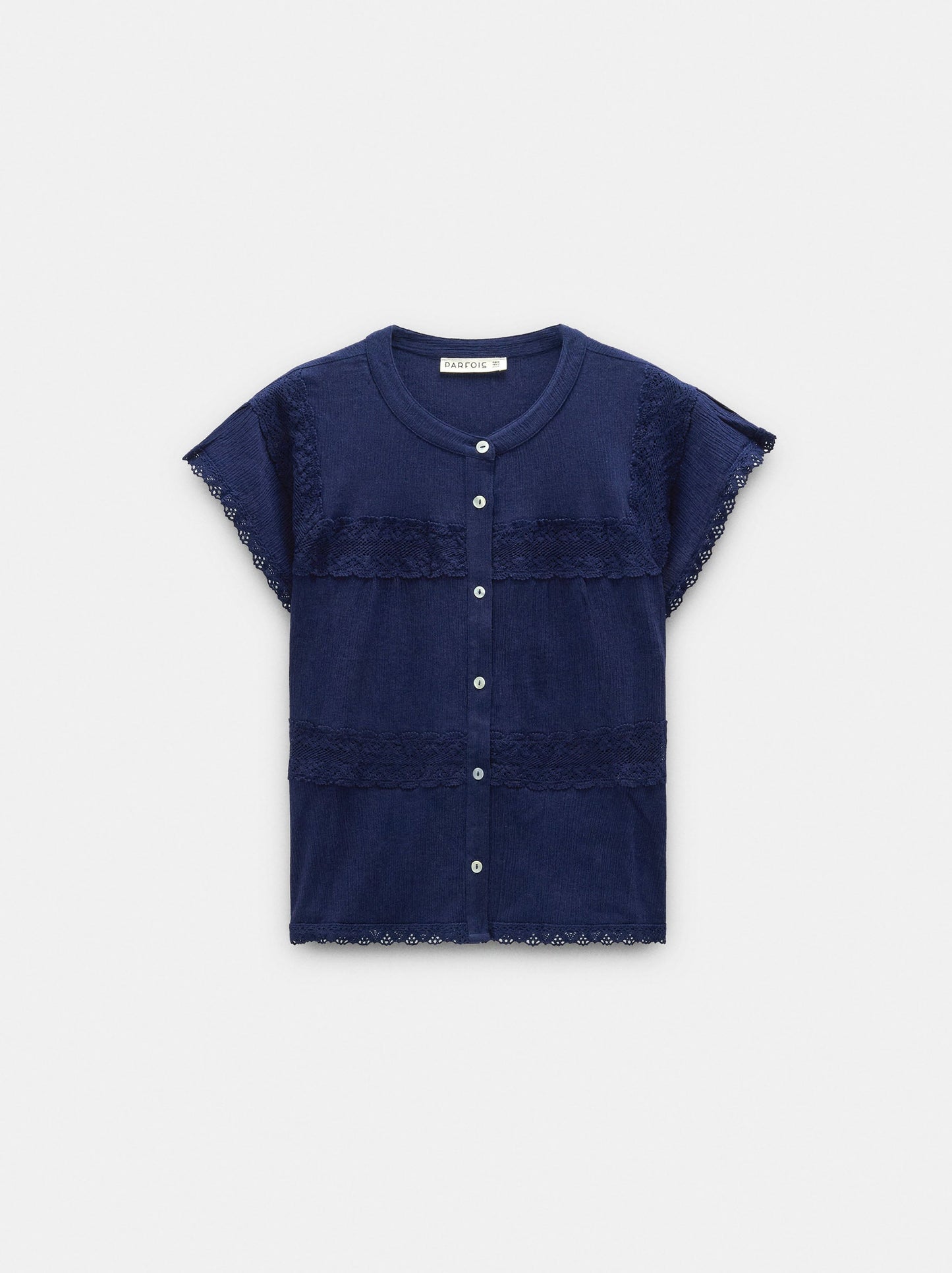 Blouse With Crochet Details 100% Cotton