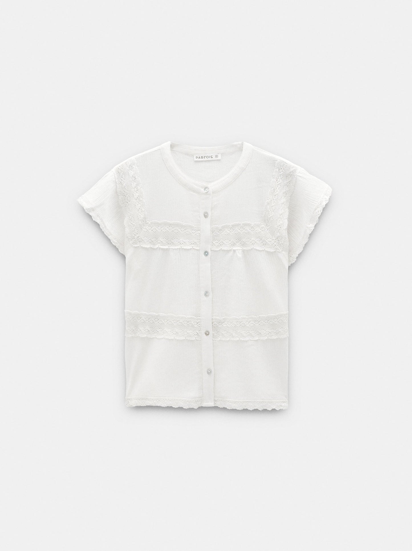 Blouse With Crochet Details 100% Cotton