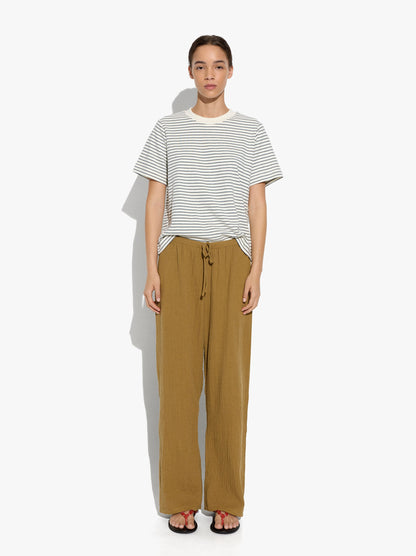 Trousers With Crinkled Effect 100% Cotton