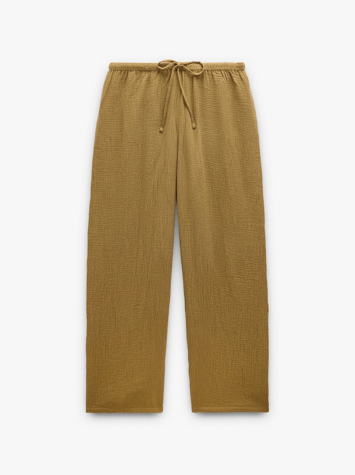 Trousers With Crinkled Effect 100% Cotton