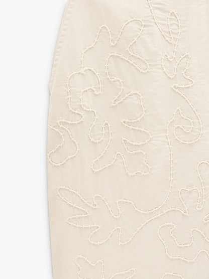 Embossed Embroidered Trousers 100% Cotton