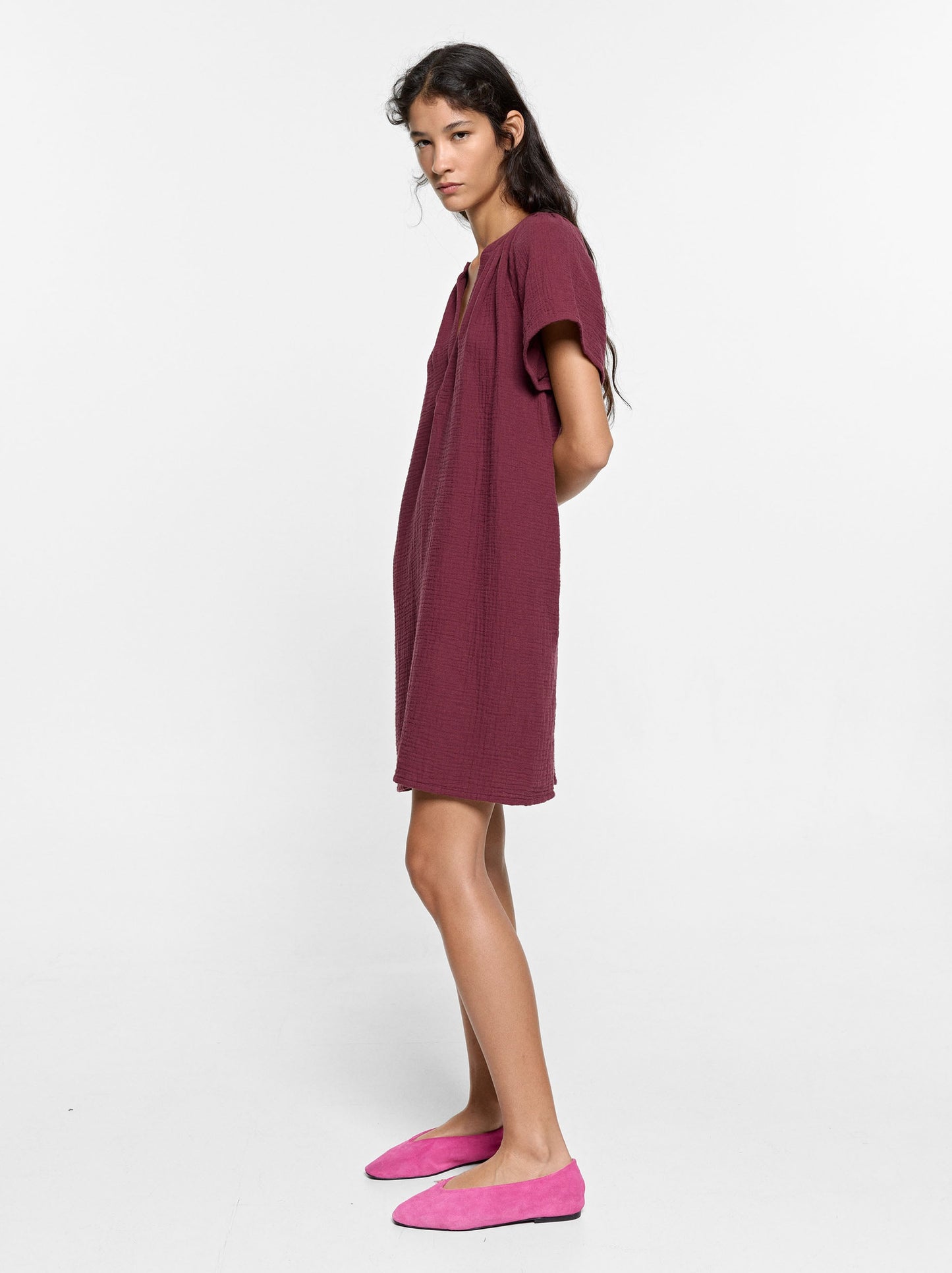 Plain Dress With 100% Cotton