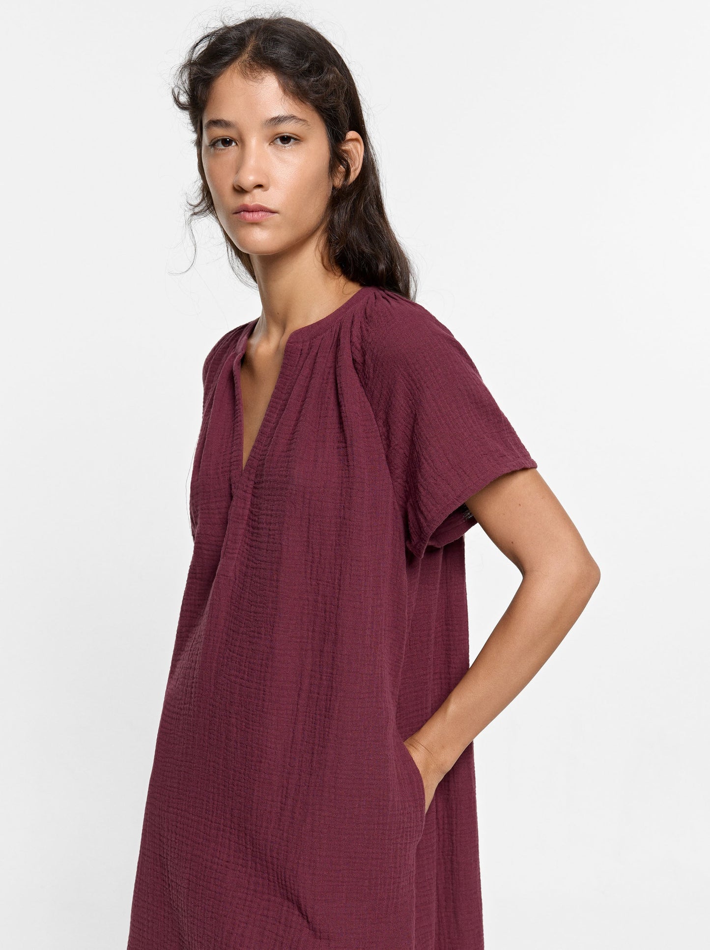 Plain Dress With 100% Cotton