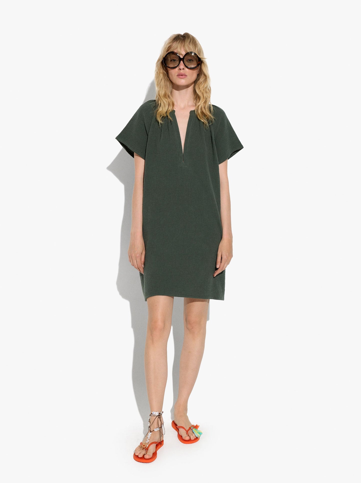 Plain Dress With 100% Cotton