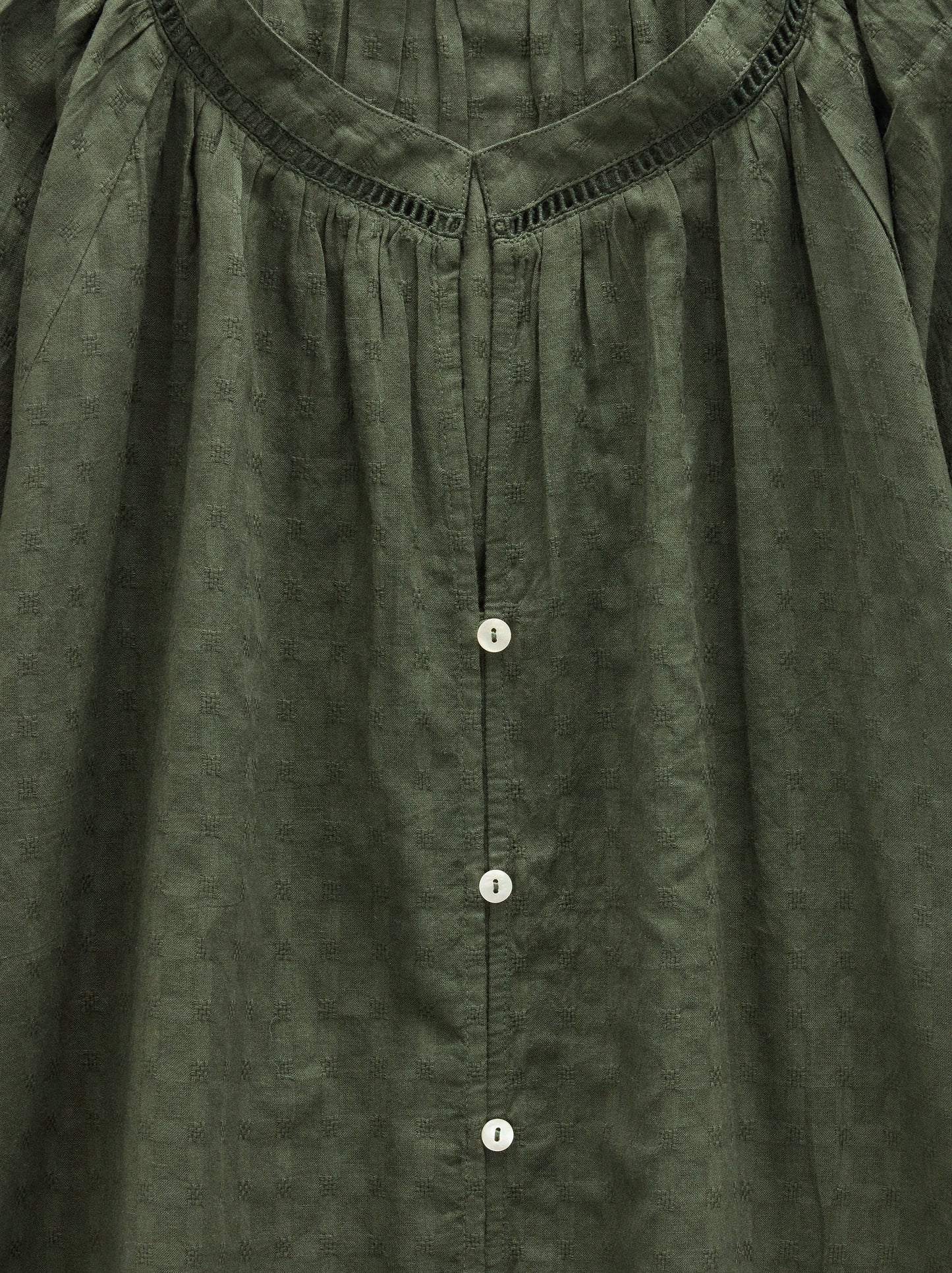 Jacquard Shirt With Mandarin Collar 100% Cotton