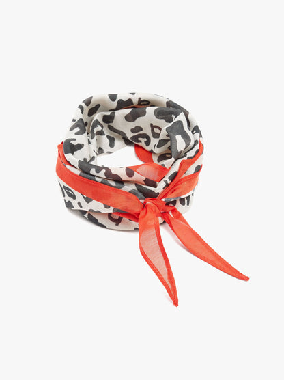 Printed Scarf With Silk