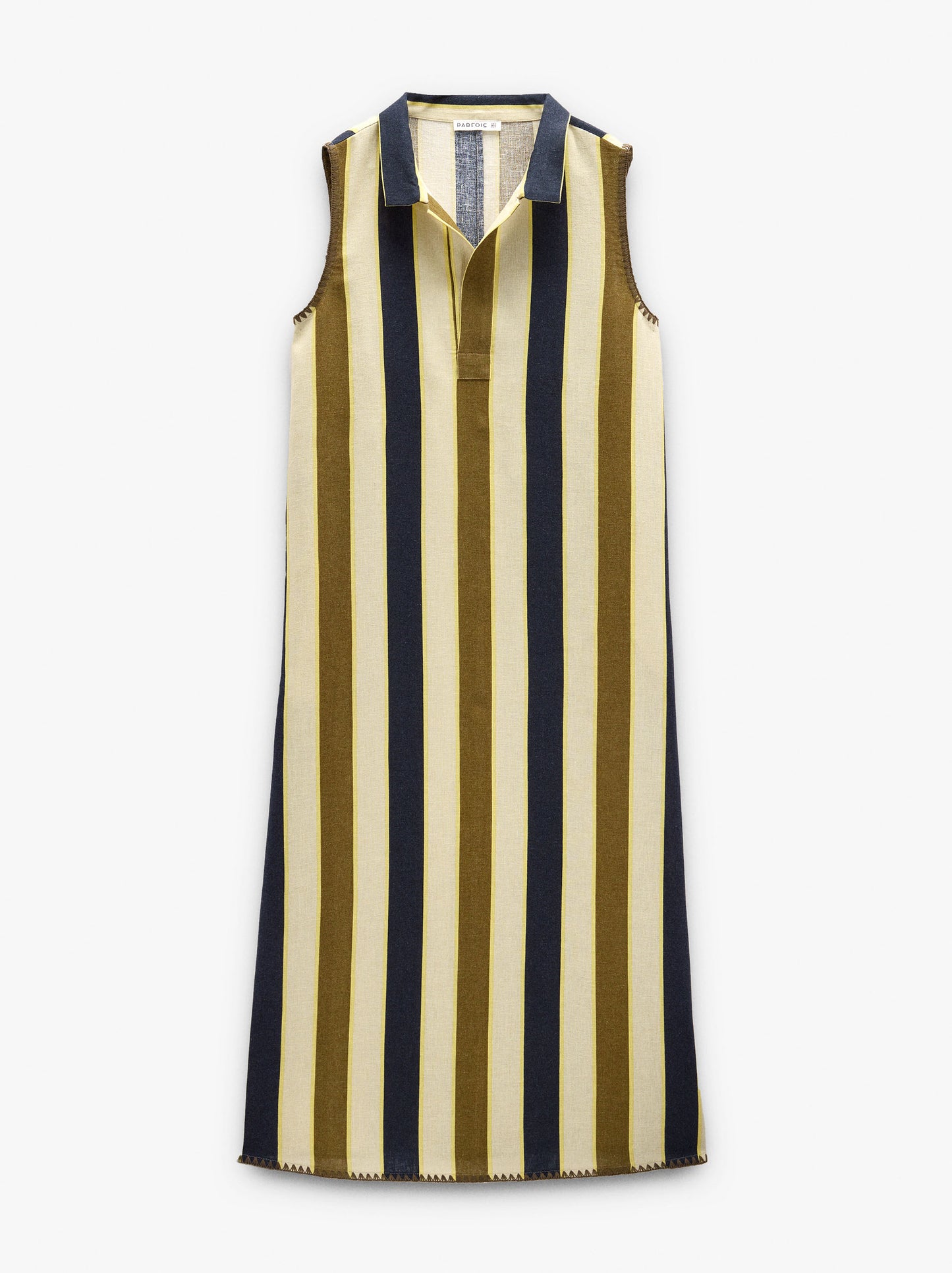 Shirt Dress With Stripes Linen Blend