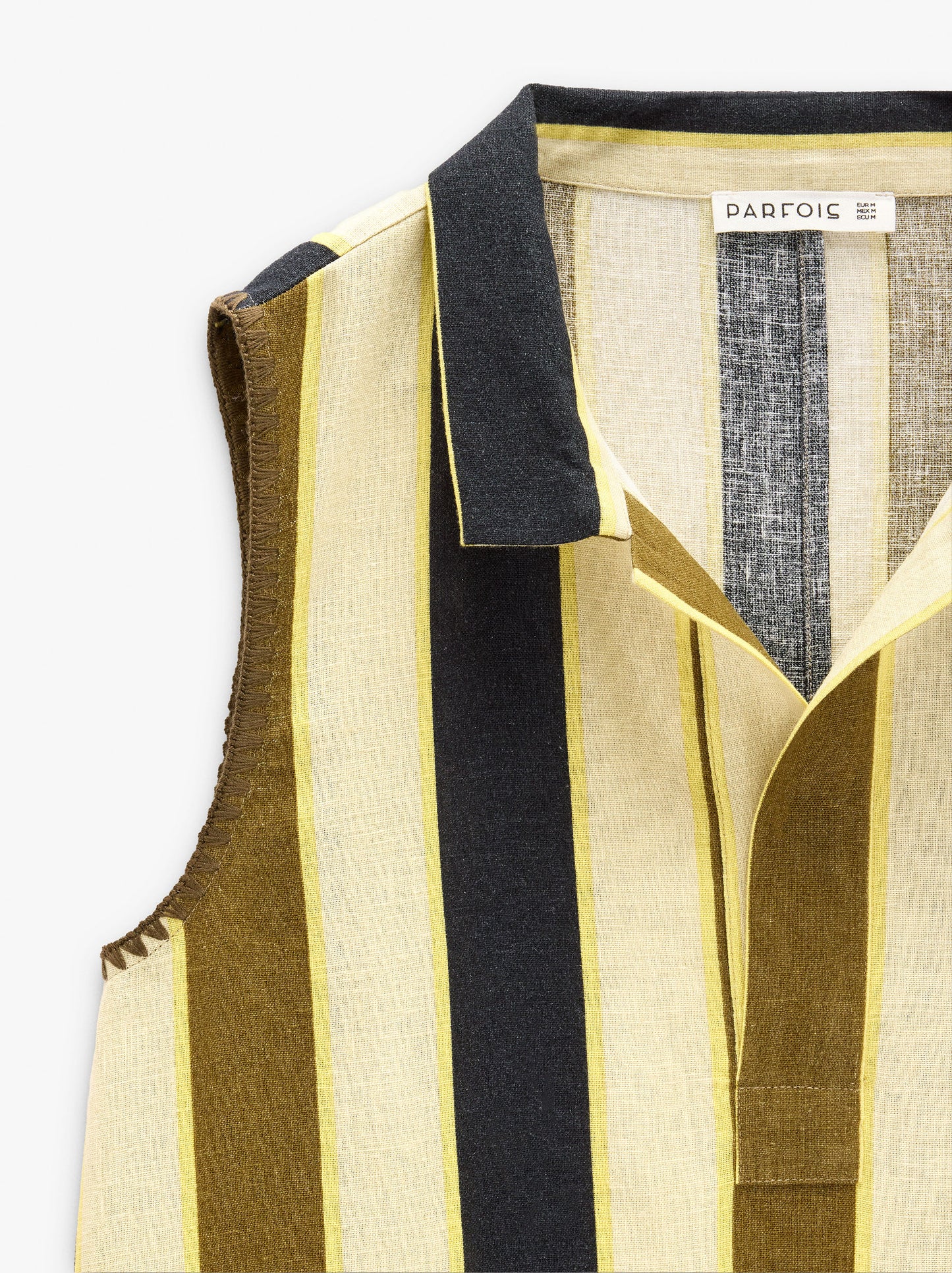 Shirt Dress With Stripes Linen Blend
