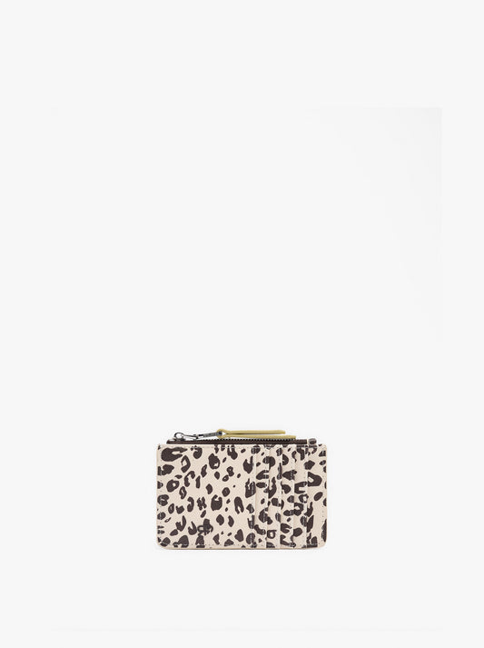 Card Holder With Printed Animal Pattern