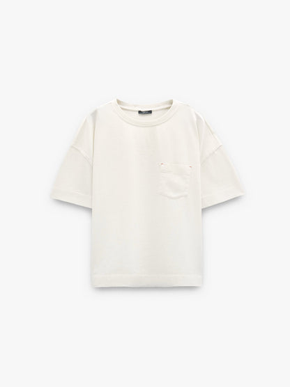 Plain Cotton T-Shirt With Pocket