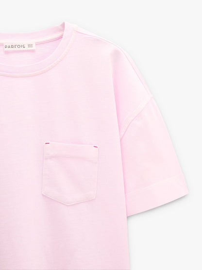 Plain Cotton T-Shirt With Pocket
