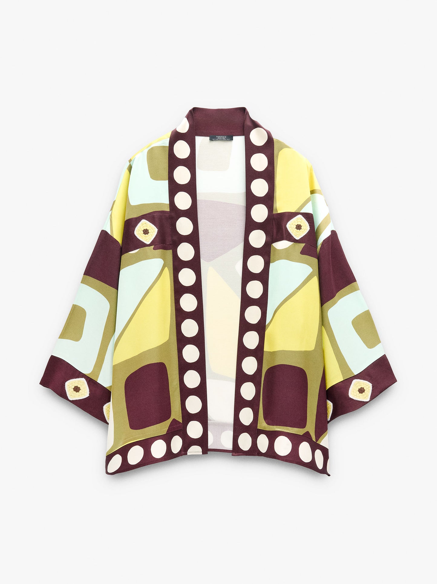 Kimono With Geometric Printed Pattern